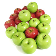 Load image into Gallery viewer, 10pcs Plastic Fruit Green Red Apple For Wedding Decoration Artificial Apples Shop Display Fake Fruits Teaching Aids Fruits
