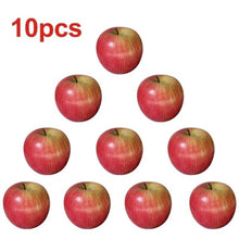 Load image into Gallery viewer, 10pcs Plastic Fruit Green Red Apple For Wedding Decoration Artificial Apples Shop Display Fake Fruits Teaching Aids Fruits
