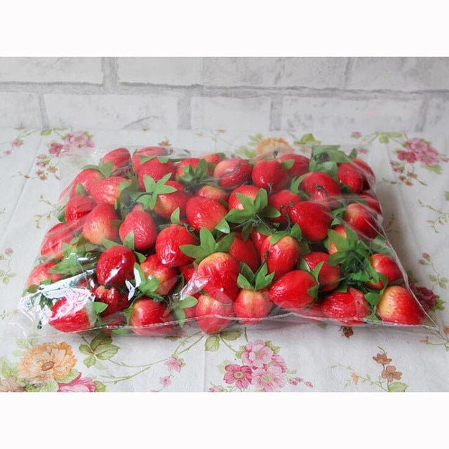 Vivid 3.5CM Artificial Fruit Strawberry Foam Fake Fruits Shop Decoration Home Decor Fruits And Vegetables Photography Props