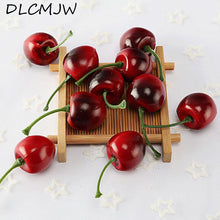 Load image into Gallery viewer, Artificial Fruits cherries 20PCS Foam Fake Fruit tchen Table DIY Home Decoration Plastic Simulation  Fruits Cherry display props
